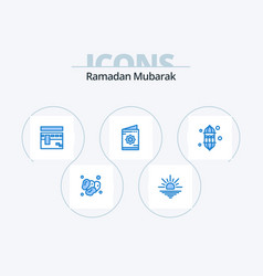 Ramadan Blue Icon Pack 5 Icon Design Muslim