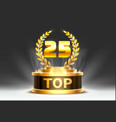 Top 25 Best Podium Award Sign Golden Object