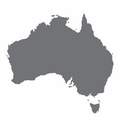 Australia Silhouette Map