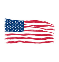 Grunge Flag Of Usa On The White Background