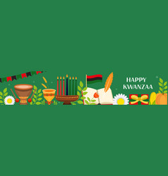 Happy Kwanzaa Banner African American Holiday