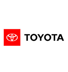 Toyota Logo Brand Car Symbol Red With Name Black