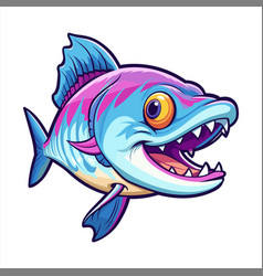 Barracuda Colorful Watercolor Cartoon Kawaii