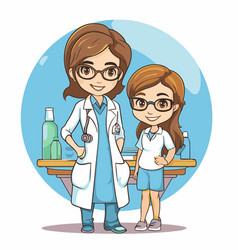 Doctor And Patient Cartoon Icon Graphic Design