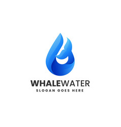 Logo Whale Water Gradient Colorful Style