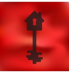 Key Icon On Blurred Background