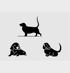 Minimal Stylish Basset Fauve De Bretagne Icon