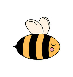 Clipart Of Cute Bee In Cartoon Style Stock