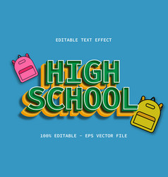 High School With Modern Style Editable Text Effect