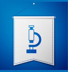 Blue Microscope Icon Isolated On Background