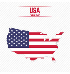 Flag Map Of United States Usa