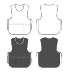 Set Of Black And White With An Apron