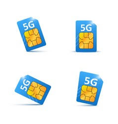 5g Sim Card Isolated On White