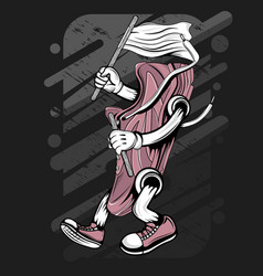 Cartoon Walking Shoes T-shirt Design