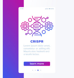 Crispr Dna Editing Banner Design With Line Icon