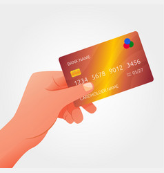 Hand Holding Credit Card Payment By Bank Visa