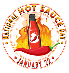 National Hot Sauce Day Banner Design