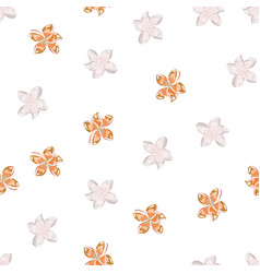 Plumeria Flower Seamless Pattern Isolated