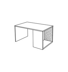 Table Line Art Style Furniture Logo