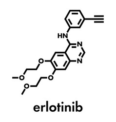 Erlotinib Cancer Drug Molecule Skeletal Formula