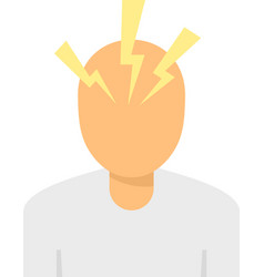 Mental Hospital Patient Icon Flat Isolated