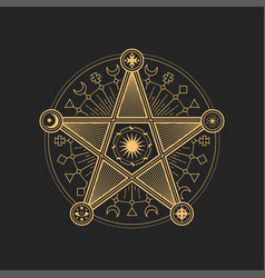 Esoteric And Occult Pentagram Sacred Star Sign