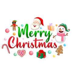 Merry Christmas Sign Icon Cartoon