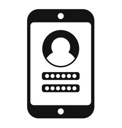 Person Phone Sign In Icon Simple