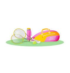 Pink Tennis Gear Flat Concept