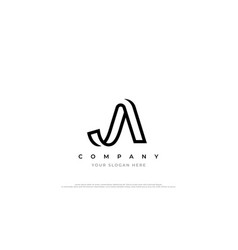 Simple Letter Ja Logo Design