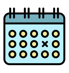 Women Calendar Icon Color Outline