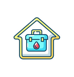 At Home Blood Test Rgb Color Icon