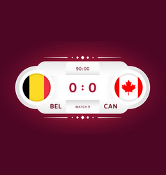 Belgium Vs Canada Match Football 2022 World