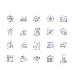 Business And Professions Outline Icons Collection