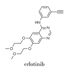 Erlotinib Cancer Drug Molecule Skeletal Formula