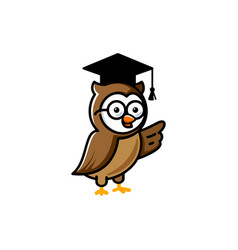 Smart College Education Owl Bird Mascot