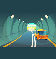 Tunnel With Car Highway For Vehicle