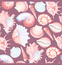 White And Pearly Shells Seamless Pattern