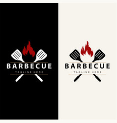 Barbeque Logo Design Bar Restaurant Hot Grill