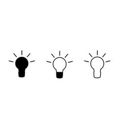 Light Bulb Icon Sign Idea Sol