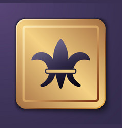 Purple Fleur De Lys Icon Isolated On