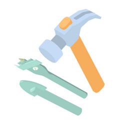 Repair Tool Icon Isometric Hammer