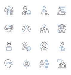 Work And Regulation Line Icons Collection