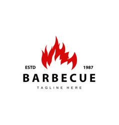 Barbeque Logo Design Bar Restaurant Hot Grill