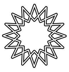 Decorative Multi Pointed Star Design Element