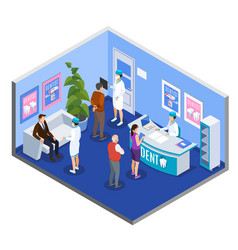 Dental Practice Isometric Composition