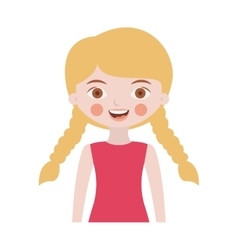 Half Body Blond Girl With Braided Hair