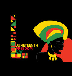 Juneteenth Freedom Day Silhouette Of African