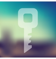 Key Icon On Blurred Background