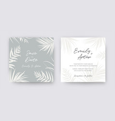 Light Gray And White Wedding Invite Card